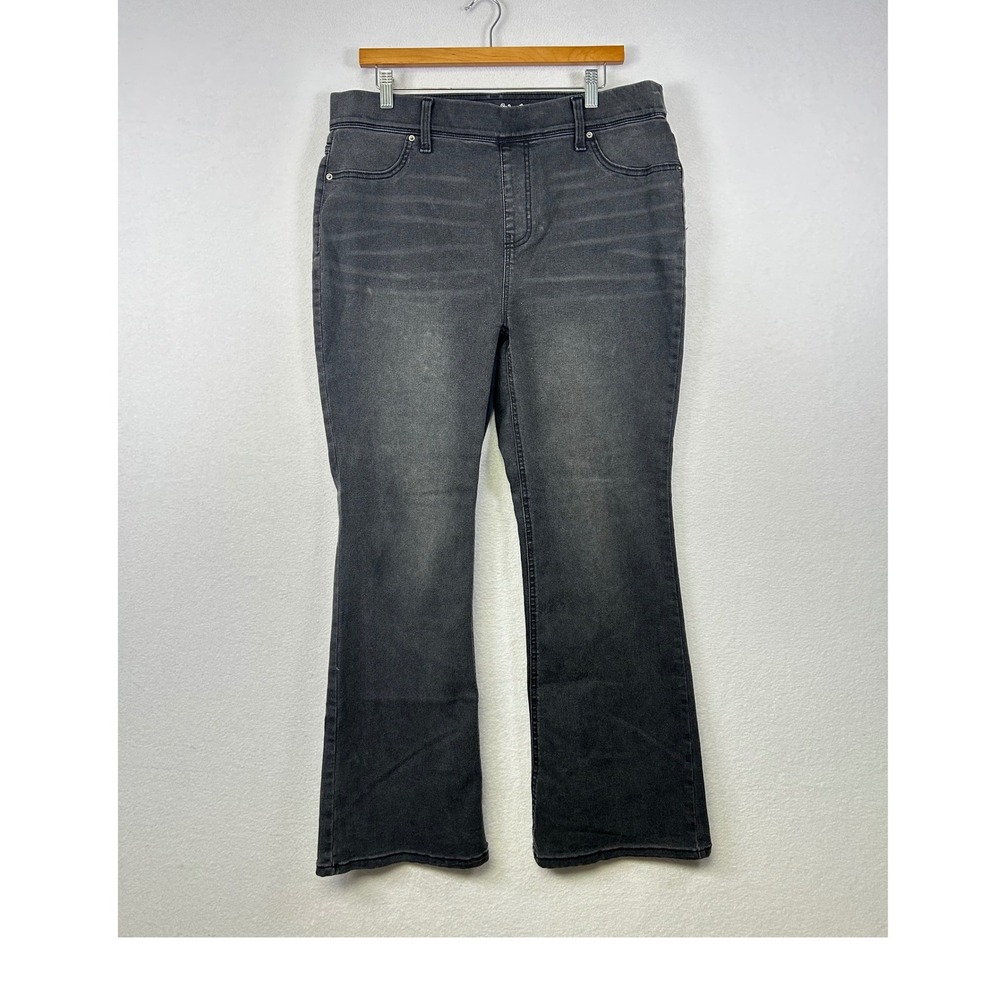 Terra Sky Women's Dark Wash Flare Jeans Size 14